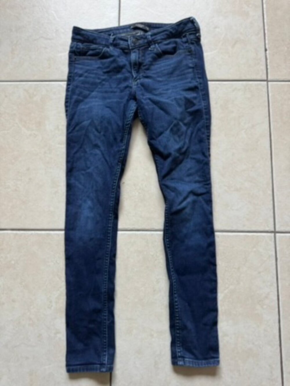 A&F navy blue jeans